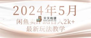 2024年5月淘宝闲鱼ipad日入2k，全新游戏玩法课堂教学-天天有课网