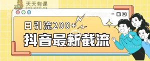 抖音短视频截流全新升级游戏的玩法，仅需改下头像图片姓名签名就能，日推广方法200 【揭秘】-天天有课网