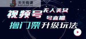 微信视频号漂亮美女没有人直播房间撸门票费构建升级玩法，日入1000 ，后面转换防封号【揭密】-天天有课网