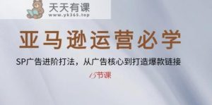 亚马逊运营必会: SP广告宣传升阶玩法,从广告宣传关键到推出爆款连接-天天有课网