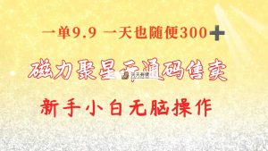 快手磁力聚星码信息差 售卖  一单卖9.9  一天也轻松300+ 新手小白无脑操作-天天有课网