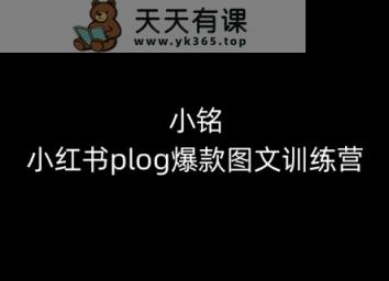 小铭-小红书的plog爆品图文并茂夏令营，教大家从0-1做小红书的-天天有课网