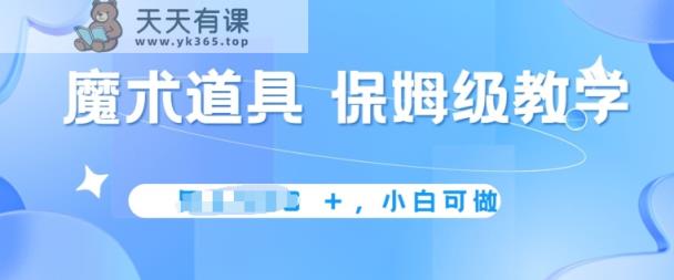冷门赛道，魔术道具，保姆级教学，小白可做，无脑搬砖的好项目-天天有课网