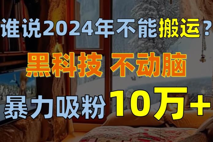 为什么说2024年不可以运送？只出手不动脑，自媒体单月暴力行为增粉10000-天天有课网