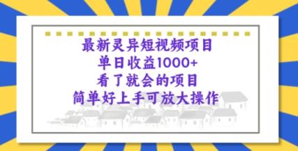 全新诡异短视频项目，一看就大会新项目，简易好上手可变大实际操作-天天有课网