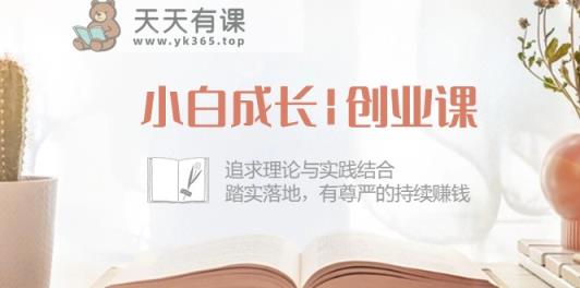 新手发展创业课：追寻理论和实际融合，安稳落地式，有自尊心的不断挣钱-天天有课网