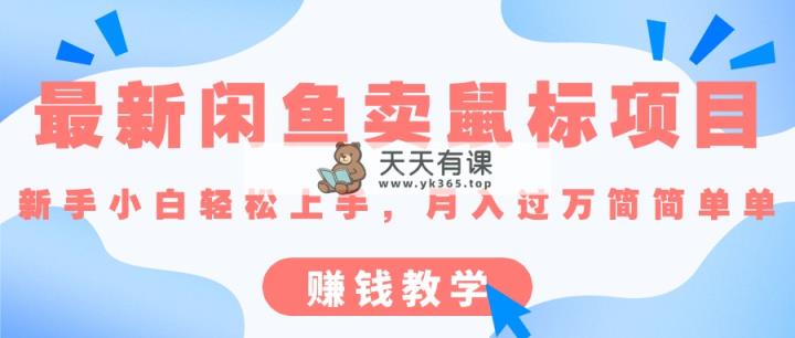 最新闲鱼卖鼠标项目,新手小白轻松上手，月入过万简简单单的赚钱教学-天天有课网