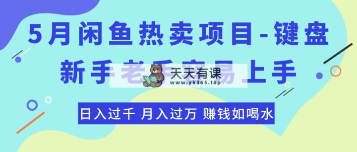最新闲鱼热卖项目-键盘，新手老手容易上手，日入过千，月入过万，赚钱…-天天有课网