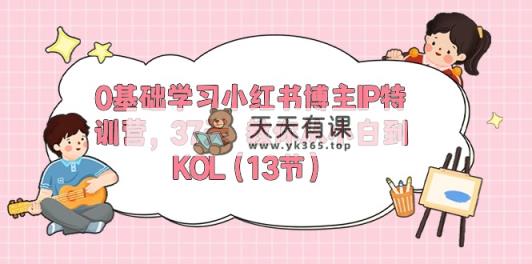 0基础学习小红书博主IP特训营，37天 教你从小白到KOL-天天有课网