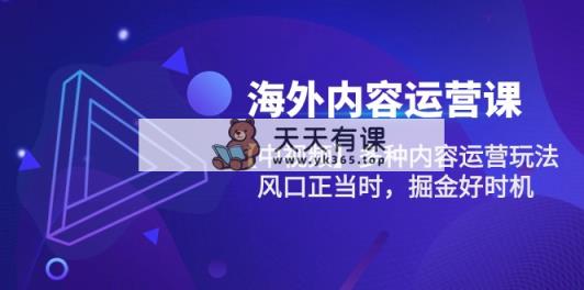 国外具体内容 运营课【中视频】多种多样内容营销游戏玩法 出风口好时节 掘金队最佳时机-101节-天天有课网