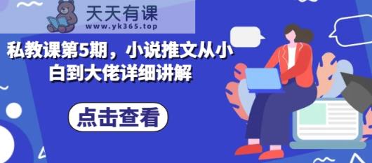 私教第5期，小说推文从小白到巨头详细的讲解-天天有课网