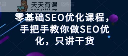 零基础SEO优化课堂，教你如何做SEO提升，只谈干货知识-天天有课网