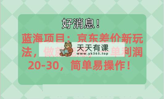 越快了解越有钱赚的蓝海项目：京东大平台操作，一单利润20-30，简易…-天天有课网
