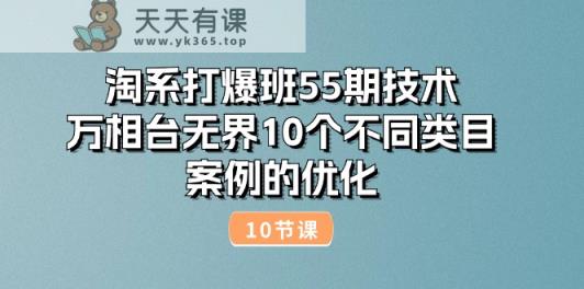淘系打爆班55期技术：万相台无界10个不同类目案例的优化-天天有课网