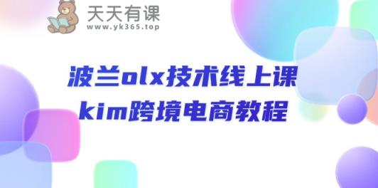 波兰olx技术线上课，kim跨境电商教程-天天有课网