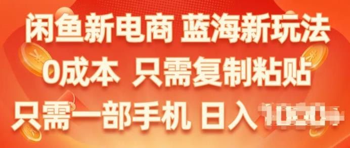 闲鱼平台社区电商，瀚海新模式，家庭保姆级实例教程，0成本费，仅需拷贝，新手快速上手-天天有课网