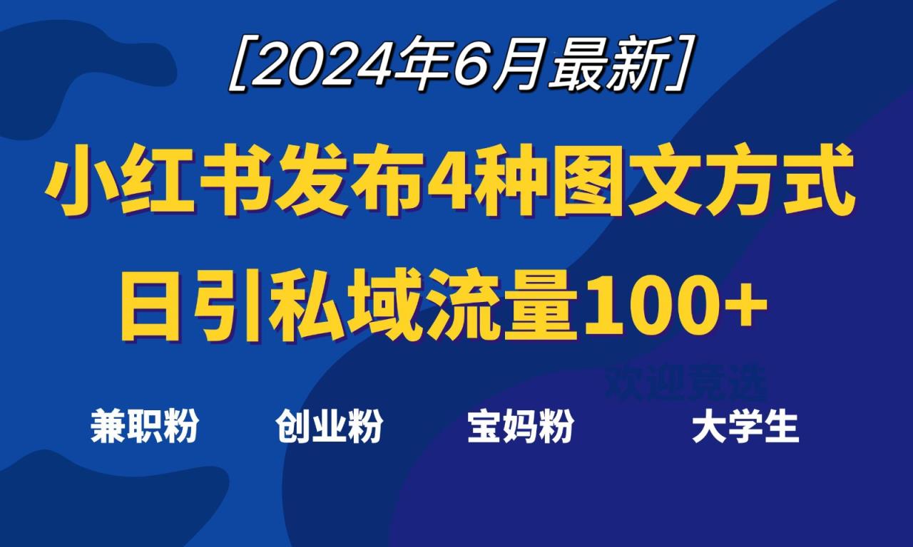 小红书发布这4种图文，就能日引私域流量100+-天天有课网