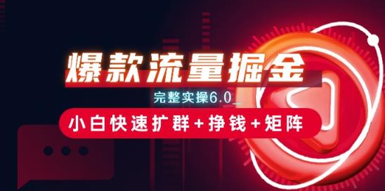 爆品总流量掘金队_详细实际操作6.0_新手迅速扩群 赚钱 引流矩阵构思【揭密】-天天有课网