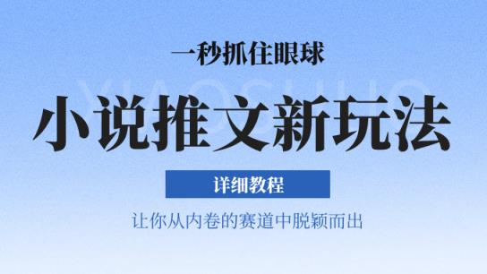 小说推文全新玩法，5分钟一条原创视频，结合中视频bilibili赚多份收益 轻松月入1W+-天天有课网