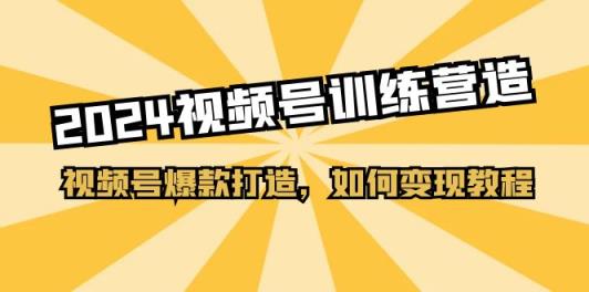 2024视频号训练营，视频号爆款打造，如何变现教程-天天有课网