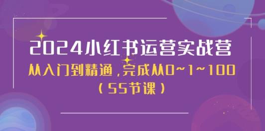 2024小红书运营实战营，从入门到精通，完成从0~1~100-天天有课网