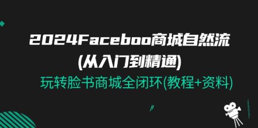 2024Faceboo 商城系统自然流(实用教程)，玩扭头书商城系统全闭环(实例教程 材料)-天天有课网