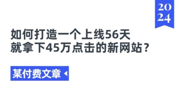 某付费文章《如何打造一个上线56天就拿下45万点击的新网站?》-天天有课网