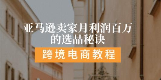 亚马逊卖家月利润百万的选品秘诀:  抓重点/高利润/大方向/大类目/选品…-天天有课网