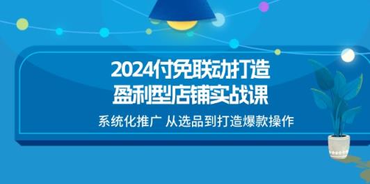 2024付免联动-打造盈利型店铺实战课，系统化推广 从选品到打造爆款操作-天天有课网