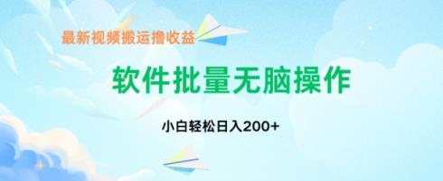 中视频搬运玩法，单日200+无需剪辑，新手小白也能玩-天天有课网