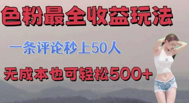se粉最全收益玩法 一条评论秒上50人 无成本也可轻松500+-天天有课网