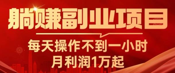 躺赚副业项目，每天操作不到一小时，月利润1万起，实战篇-天天有课网