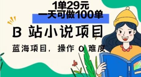 2024年B站小说集新项目，1单29元，一天100单，小白可做，长期买卖-天天有课网