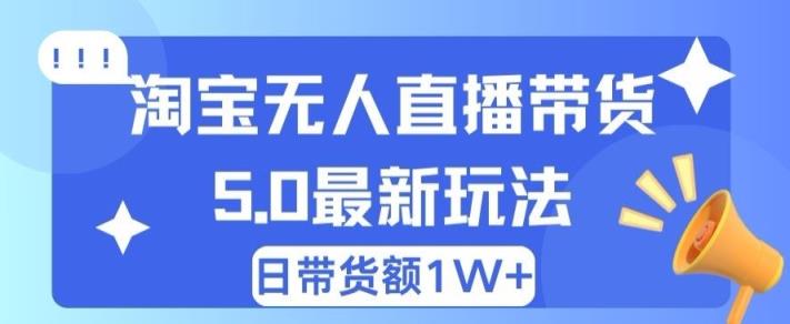 蓝海项目 淘宝网无人直播小众跑道 日赚500 没脑子躺着赚钱 新手有手就行-天天有课网
