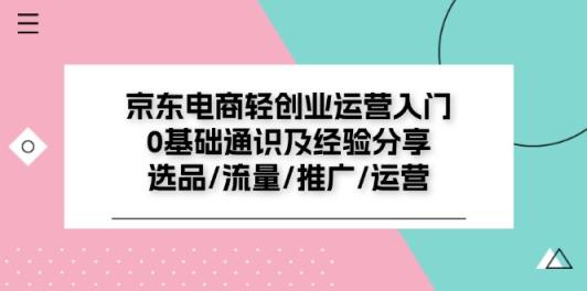 京东电商轻创业运营入门0基础通识及经验分享：选品/流量/推广/运营-天天有课网