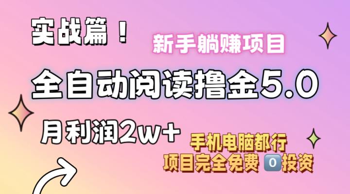 小说全自动阅读撸金5.0 操作简单 可批量操作 零门槛！小白无脑上手月入2w+-天天有课网