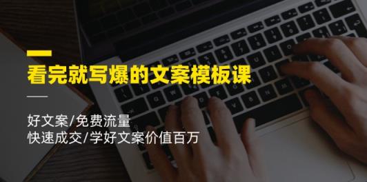 看了也写爆文案模板课，好文案/流量/销售成交/学好文案价值不菲-天天有课网