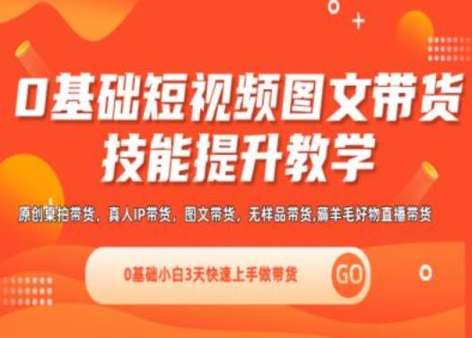 0基本小视频图文并茂卖货实操能力提高课堂教学(视频课堂 视频课程),0基本新手3天快速入门做卖货-天天有课网