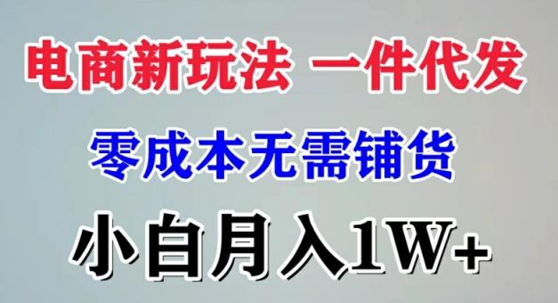 电子商务新模式 一件代发,零成本不用进货，新手月入1W-天天有课网