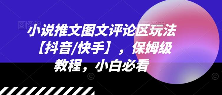 小说推文图文并茂发表评论游戏玩法【抖音视频/快手视频】，家庭保姆级实例教程，新手必读-天天有课网