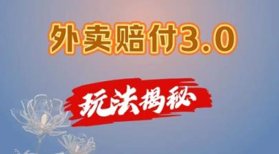 外卖赔付3.0玩法揭秘，简单易上手，在家用手机操作，每日500+【仅揭秘】-天天有课网
