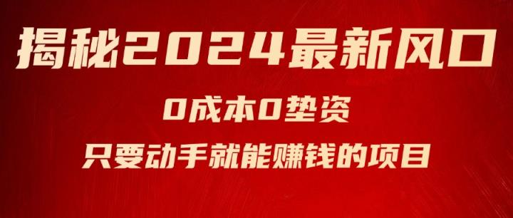 揭秘2024最新风口，0成本0垫资，新手小白只要动手就能赚钱的项目—空调-天天有课网