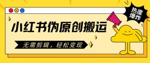 小红书的原创文章运送，不用视频剪辑，轻轻松松转现-天天有课网