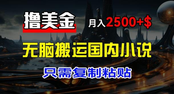 全新撸美元新项目，运送中国小说爽文，仅需拷贝，稿酬月入2500 美元，萌新也可以快速入门【揭密】-天天有课网