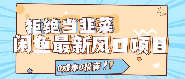 回绝当韭菜！闲鱼平台全新蓝海项目，0费用0项目投资，当日开单，日入1000-天天有课网