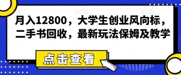 月入12800，学生创业方向标，二手书回收，全新游戏玩法家庭保姆及教学-天天有课网