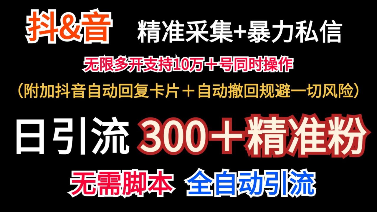 抖音视频收集 无尽暴力行为私聊机日引流方法300＋-天天有课网