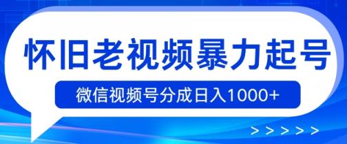 复古小视频暴力行为养号，视频号分为日入1k-天天有课网