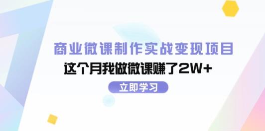 商业微课制作实战变现项目，这个月我做微课赚了2W+-天天有课网