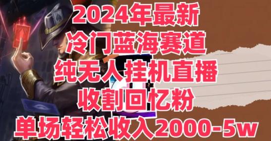 2024年全新小众瀚海跑道，纯没有人挂JI直播间，收种追忆粉，场均收益轻轻松松2000-5w-天天有课网